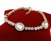 651 Bransoletka elegancka Austrian Crystal złota cyrkonie 17+3 pozłacana 14k Xuping 